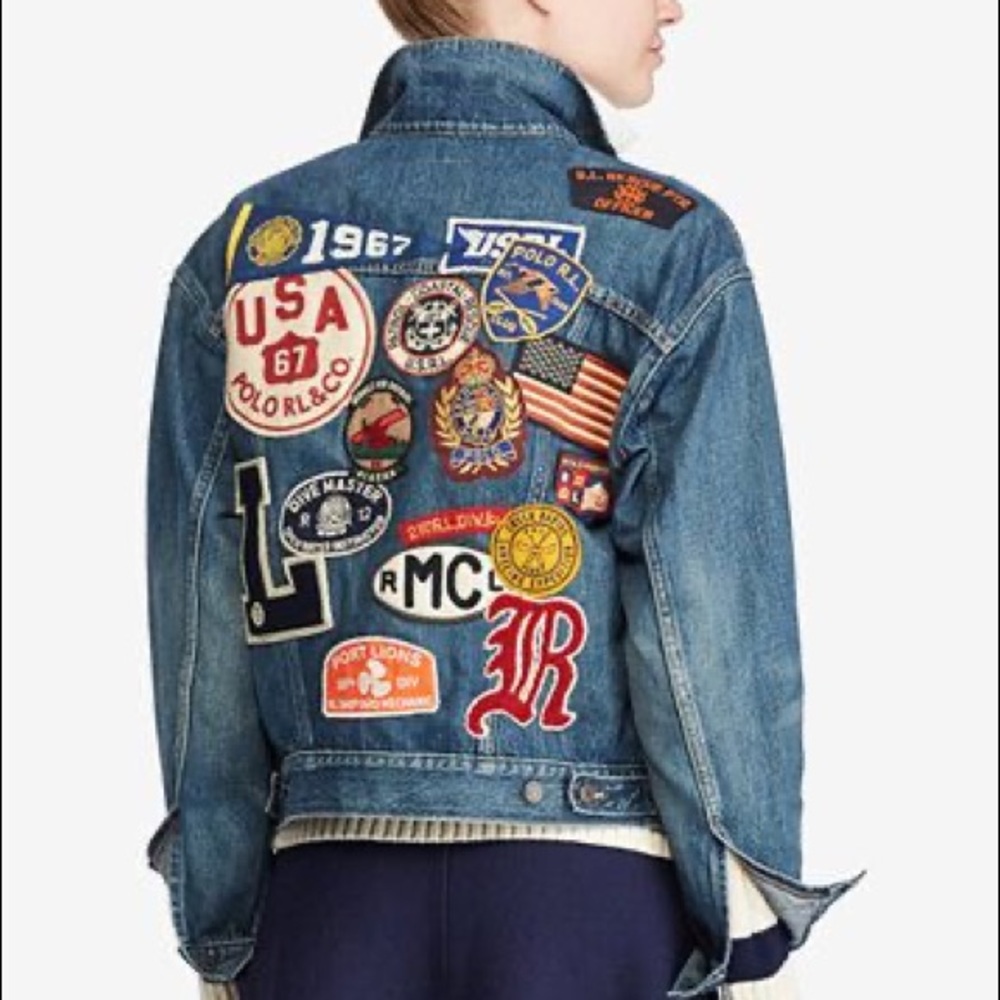Ralph Lauren Patch Embroidered Denim Jacket
